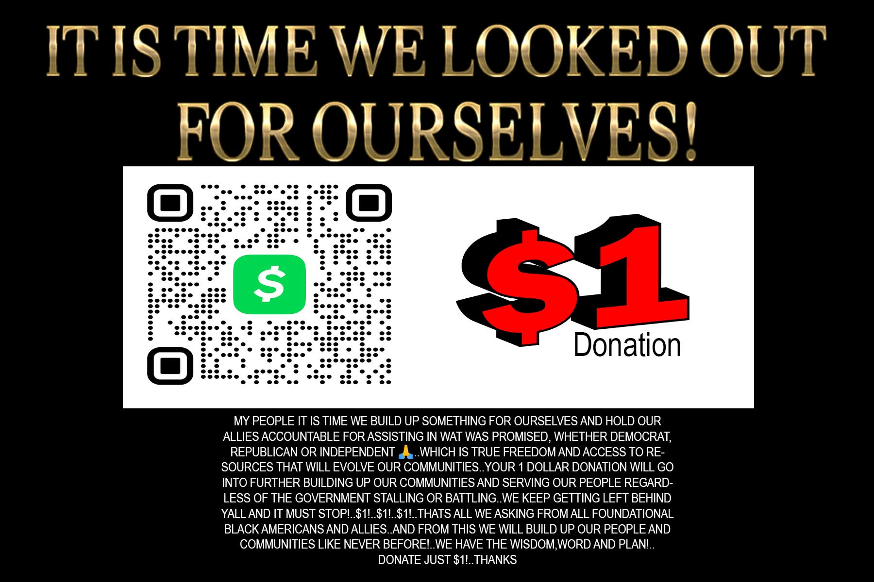 $1 Donation Movement QR Code